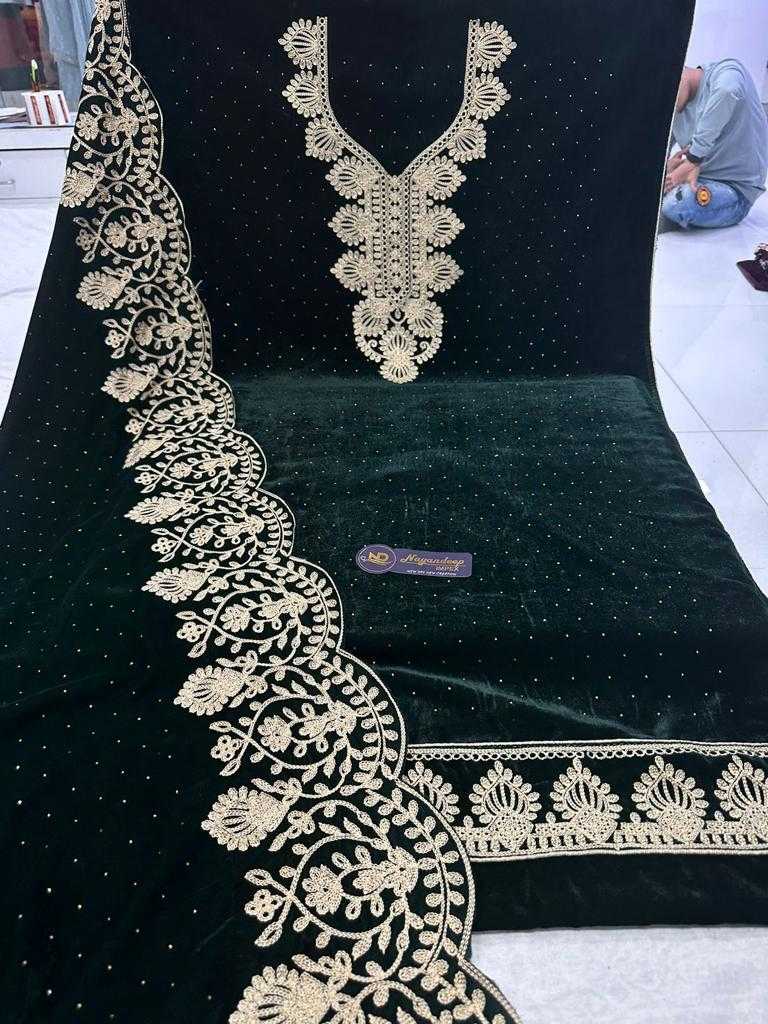 pr roller coaster designer velvet swarovski unstitch suits winter wear