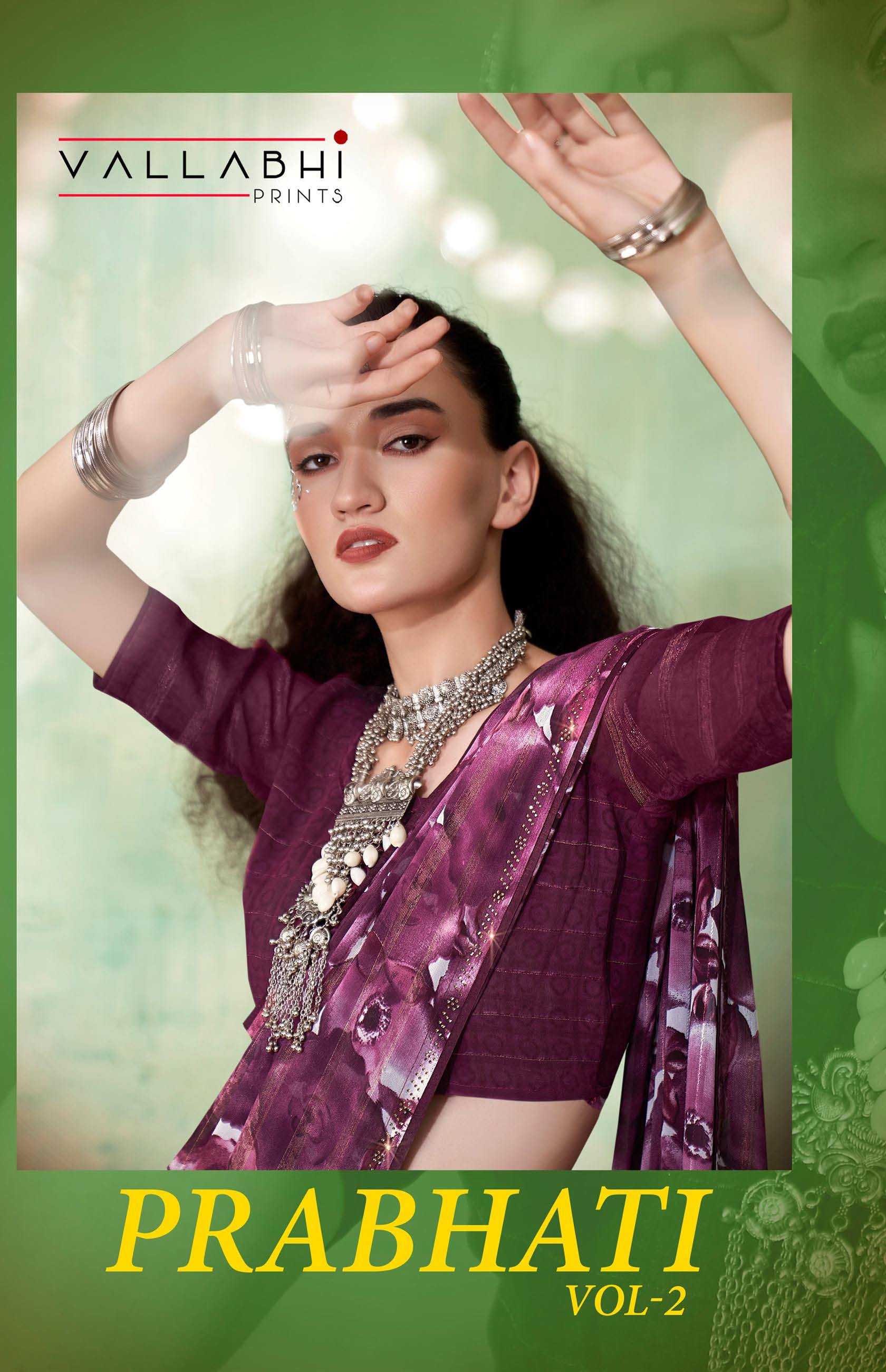 prabhati vol 2 by vallabhi prints fancy georgette sarees catalog