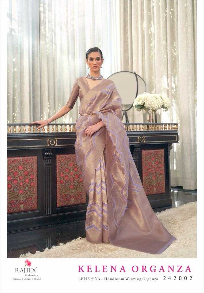 rajtex kelena organza 242001-242006 traditonal lehariya handloom weaving saree