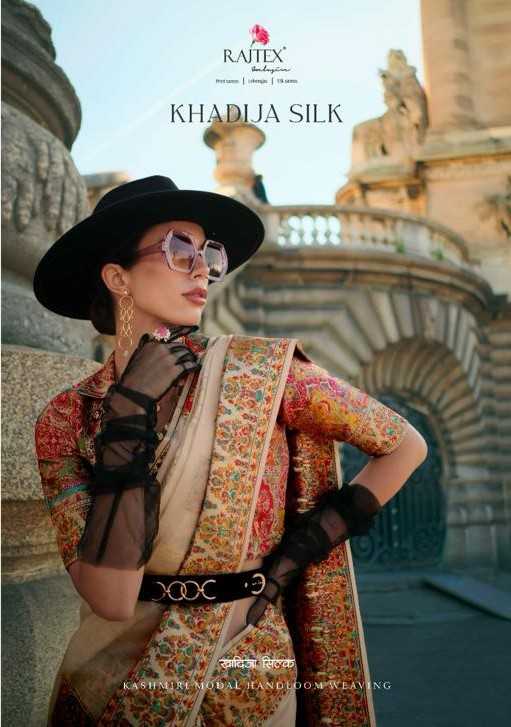 rajtex present khadija silk 343001-343010 elegant wedding wear modal handloom weaving sarees