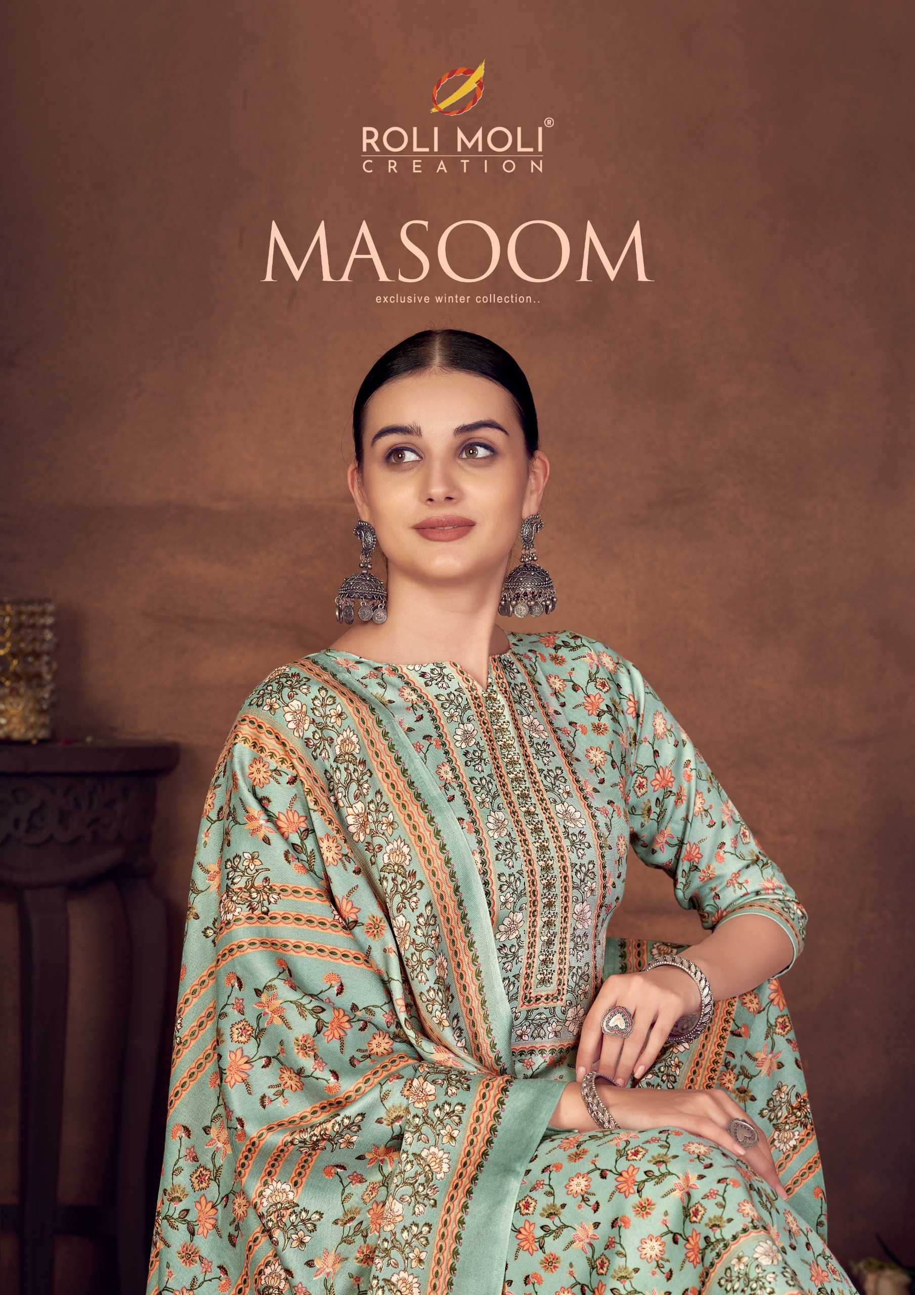 roli moli creation masoom fancy pashmina ladies suits winter collection