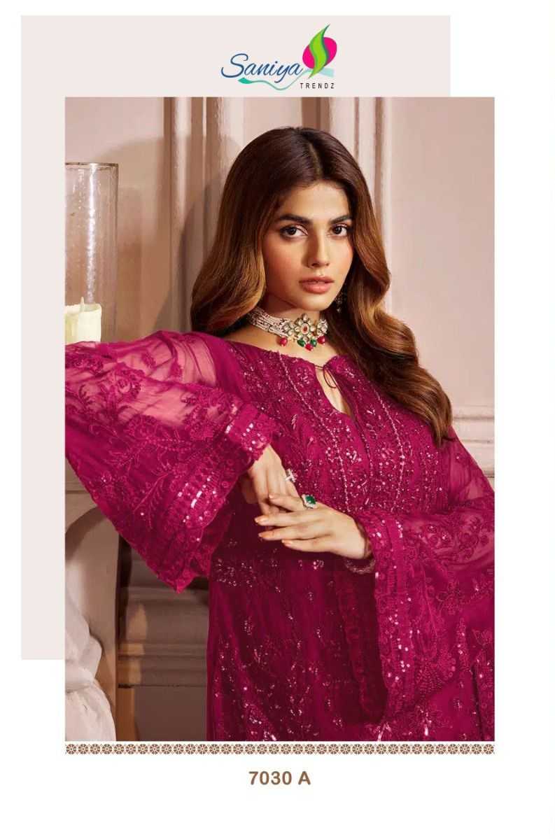 saniya 7030 colours designer embroidery pakistani salwar suit collection