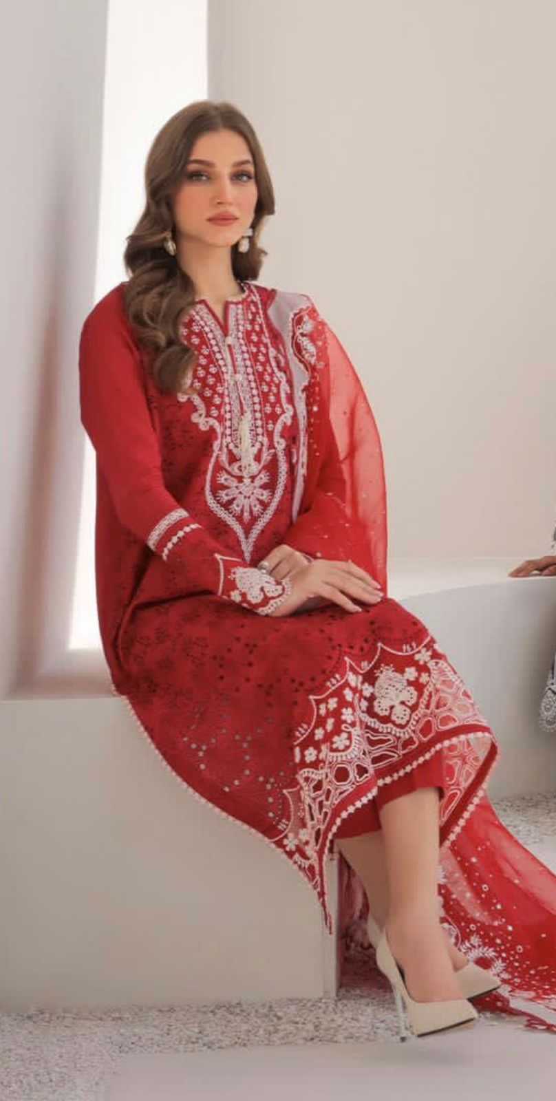 saniya trendz baroque vol 1002 cotton designer dress material