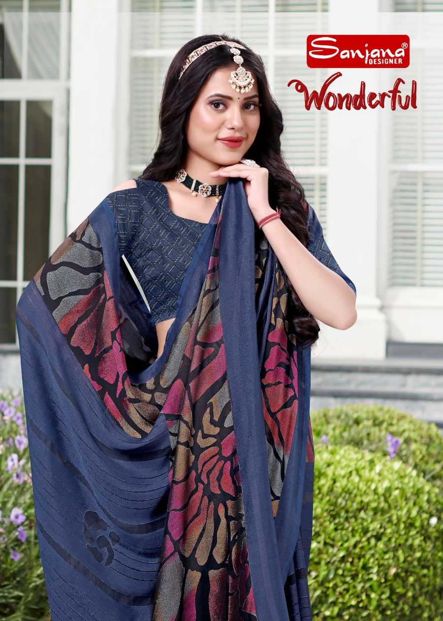 sanjana designer wonderful fancy brasso cut work sarees supplier