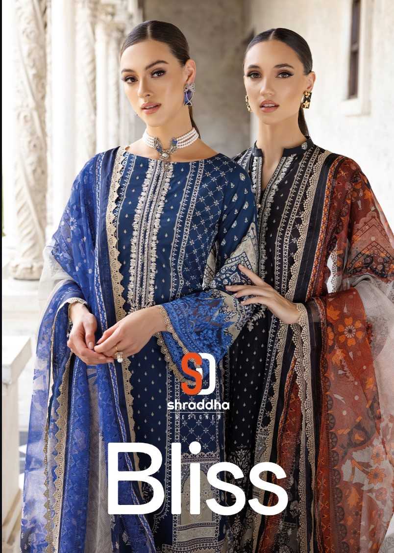 shraddha designer bliss vol 1 fullstitch pakistani cotton ladies suit
