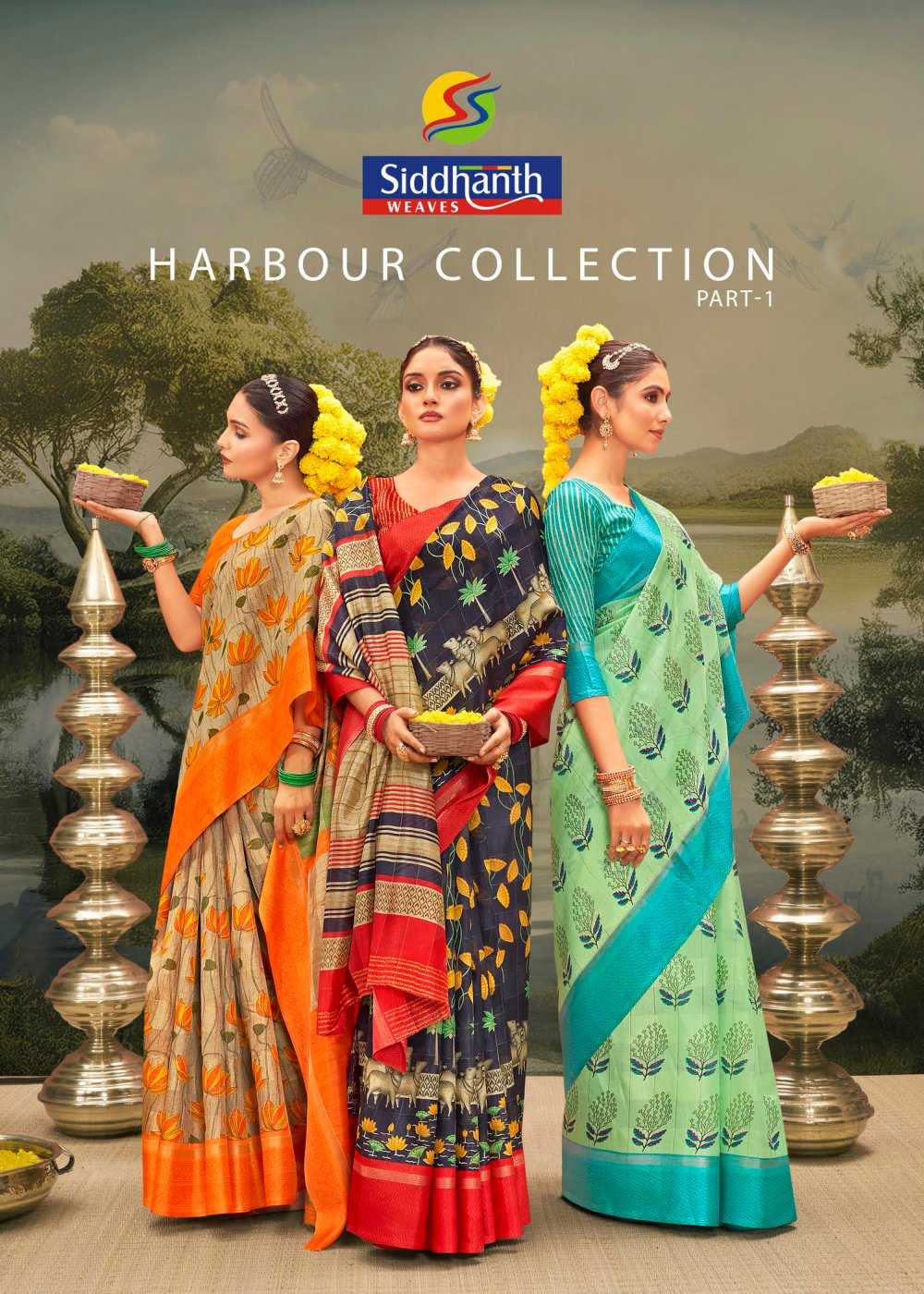 siddhanth weaves harbour collection 31001-31008 festive wear fancy sarees