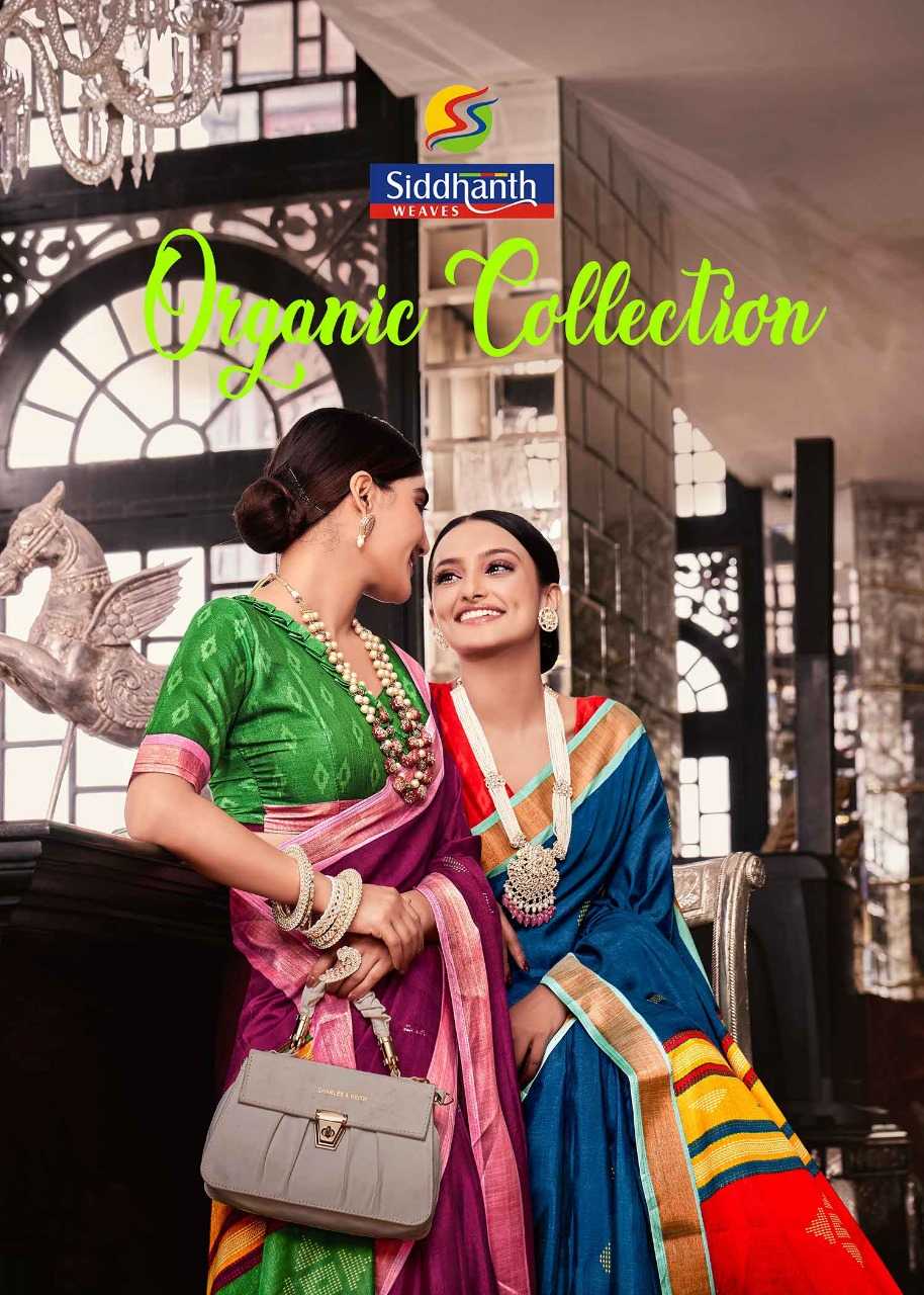 siddhanth weaves organic collection fancy cotton sarees
