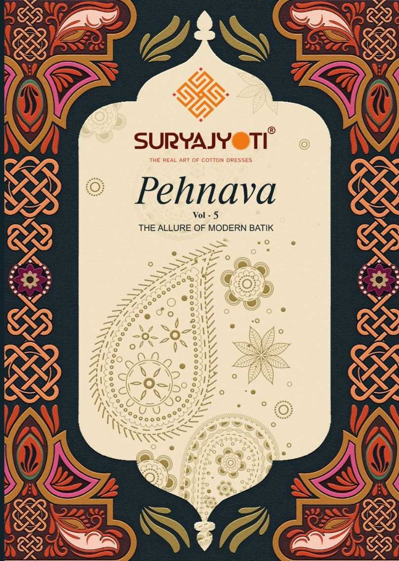suryajyoti pehnava vol 5 cotton batik print casual wear readymade 3pcs set