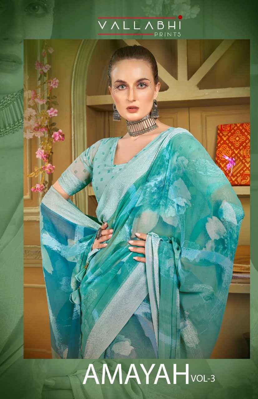 vallabhi prints amayah vol 3 beautiful georgette sarees