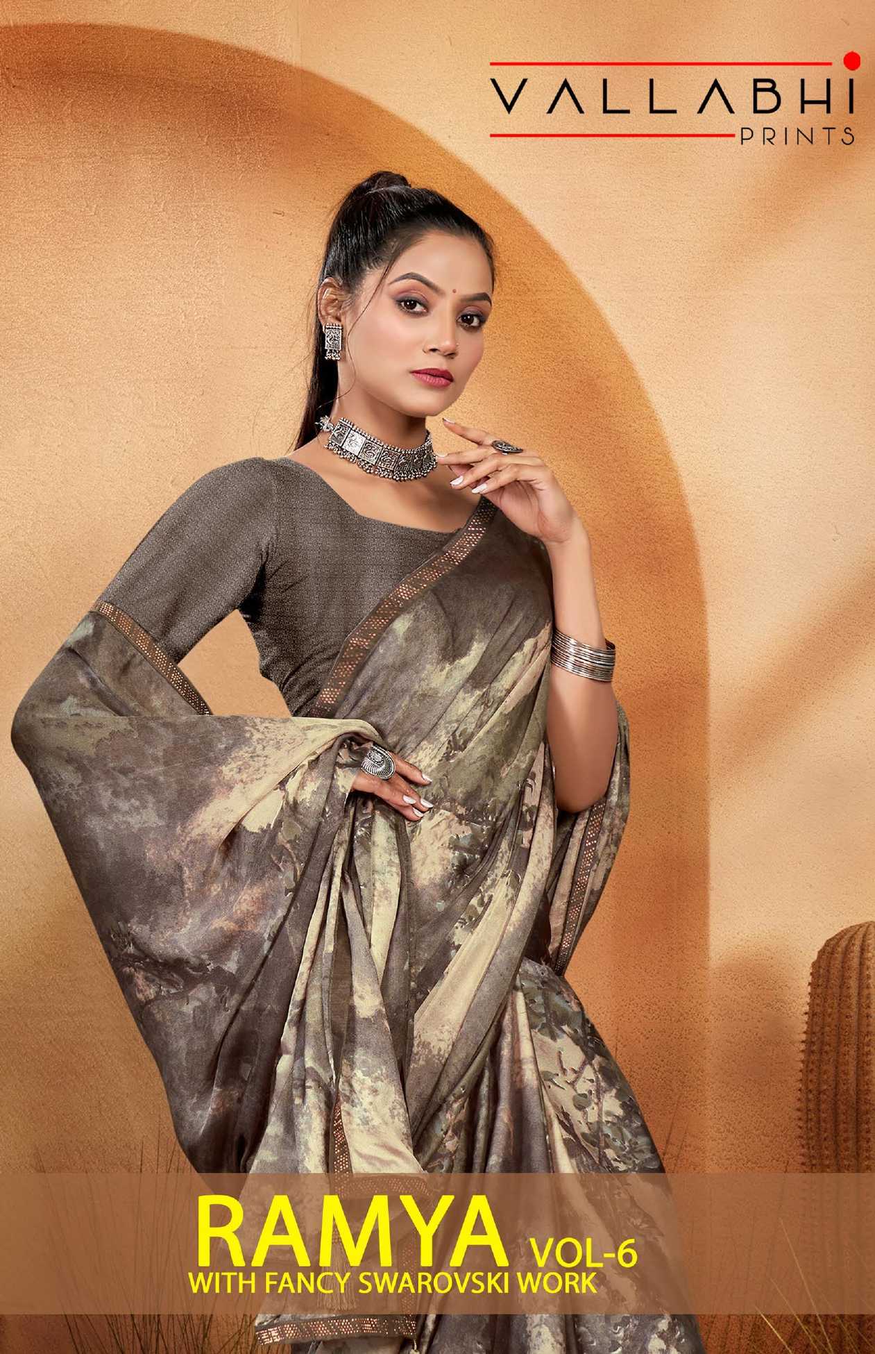 vallabhi prints ramya vol 6 fancy georgette casual wear sarees