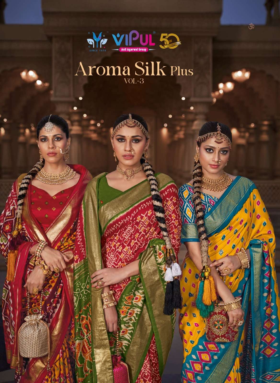 vipul fashion aroma silk plus vol 3 traditional festive wear dola silk sarees