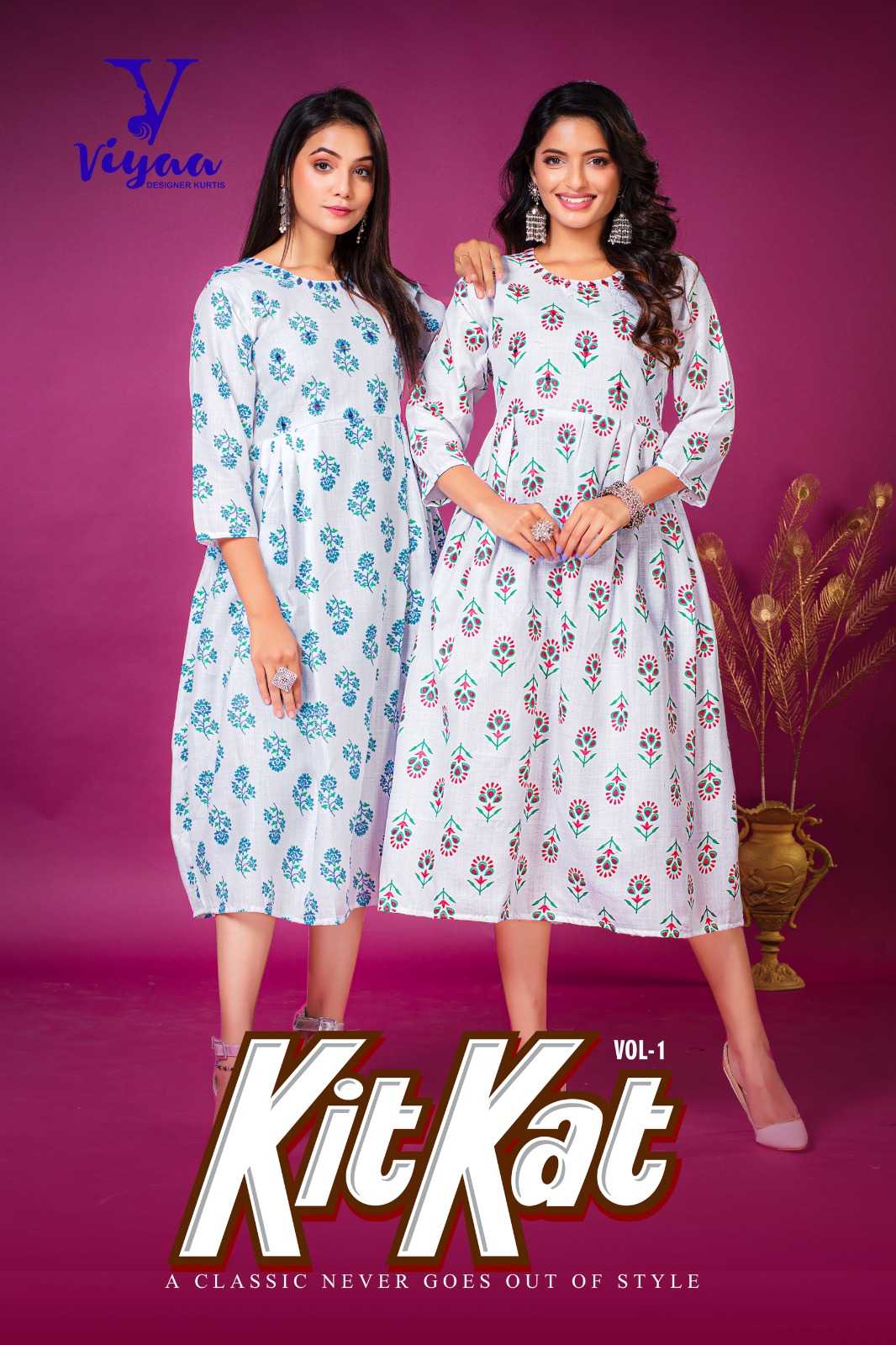 viyaa designer kitkat stitched comfy to wear cotton stylish kurtis