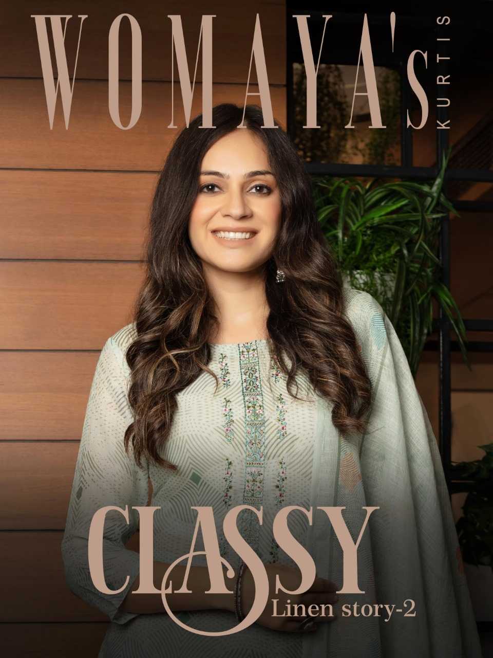 womaya kurtis classy linen story vol 2 readymade linen slub comfy to wear 3pcs combo set