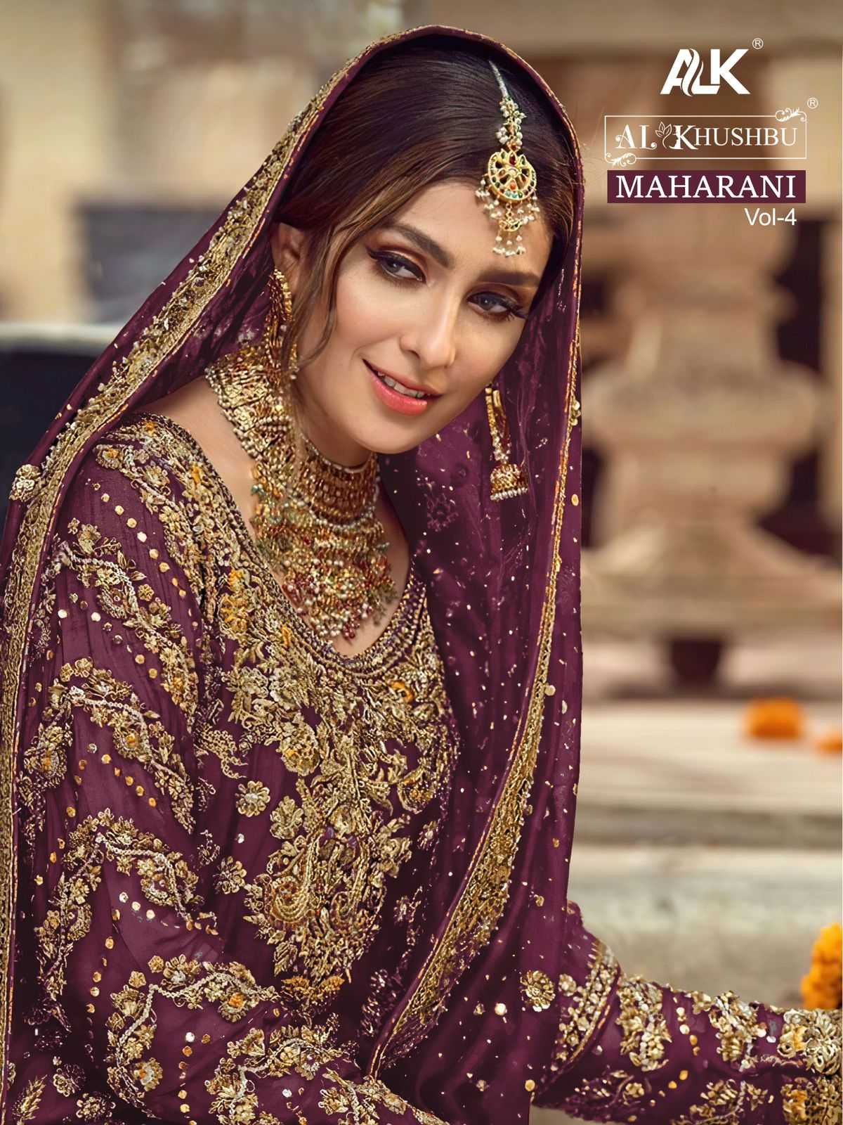 al khushbu maharani vol 4 166 mnop pakistani designer dress material 