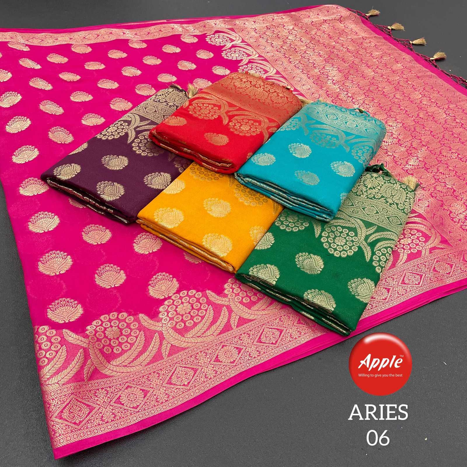 apple sarees aries 04-06 elegant georgette sarees trader