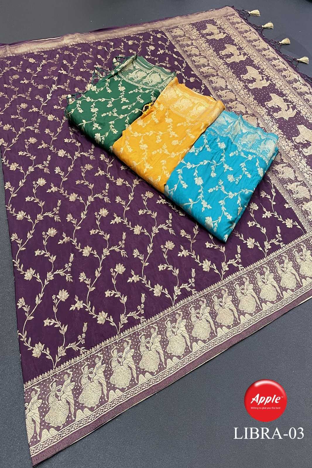 apple sarees libra 01-06 traditional designer saree trader