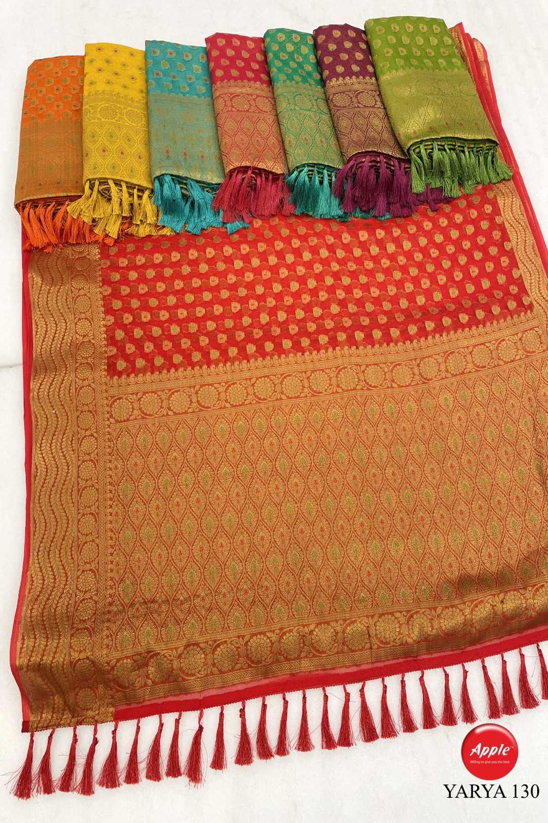 apple yarya part 2 colour matching traditional function wear sarees