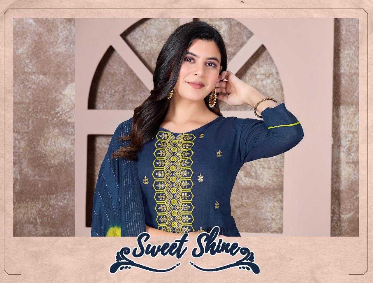 Beauty Queen Sweet Shine 14 Kg Liquid Rayon READYMADE SUIT CATALOG WHOLESALER BEST RATE