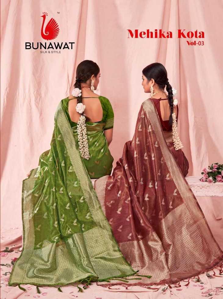 bunawat mehika kota vol 3 designer kota cotton saris wholesaler
