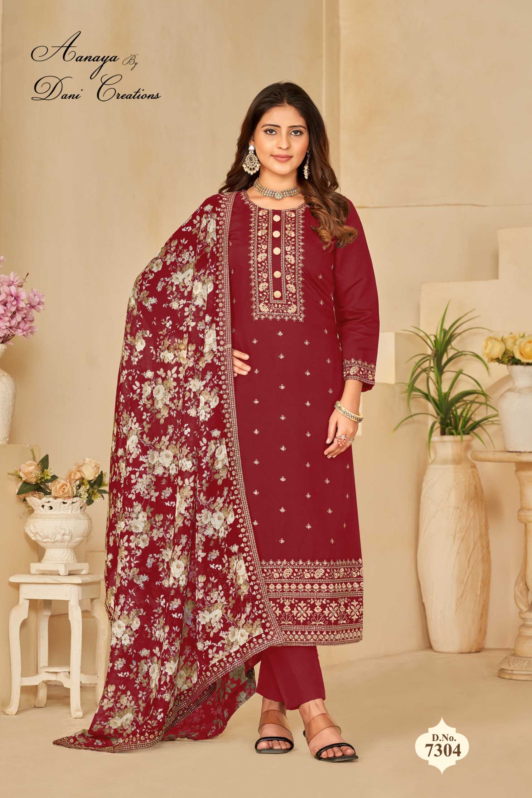 twisha aanaya vol 173 beautiful work unstitch salwar kameez