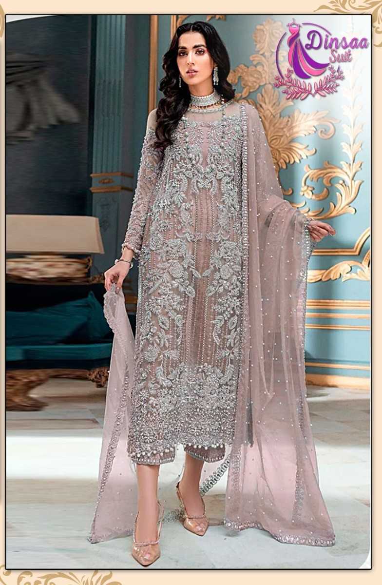 dinsaa 178 a designer unstitch single pakistani suit 