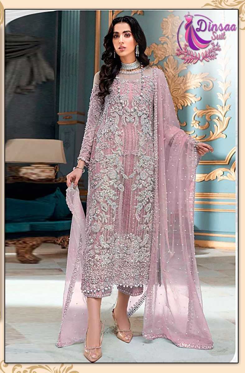 dinsaa 178 c designer unstitch single pakistani suit