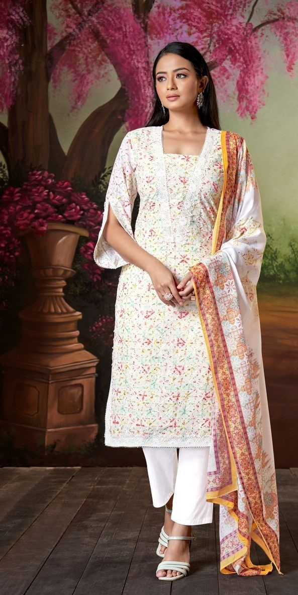 four roses hot pick of the season 4050-4055 fullstitch casual wear schiffl work salwar kameez combo set