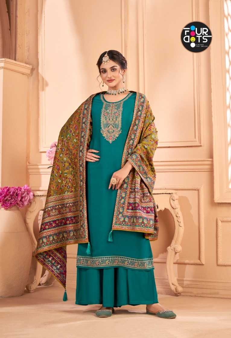 fourdots loren 411-414 designer beautiful festive wear dress material