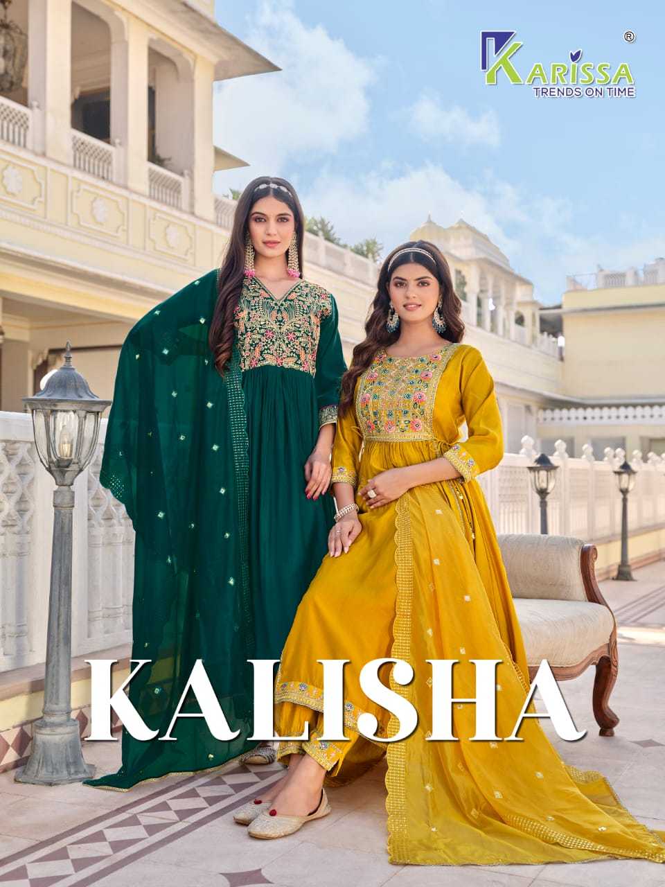 karissa kalisha readymade designer traditional wear kurti pant dupatta