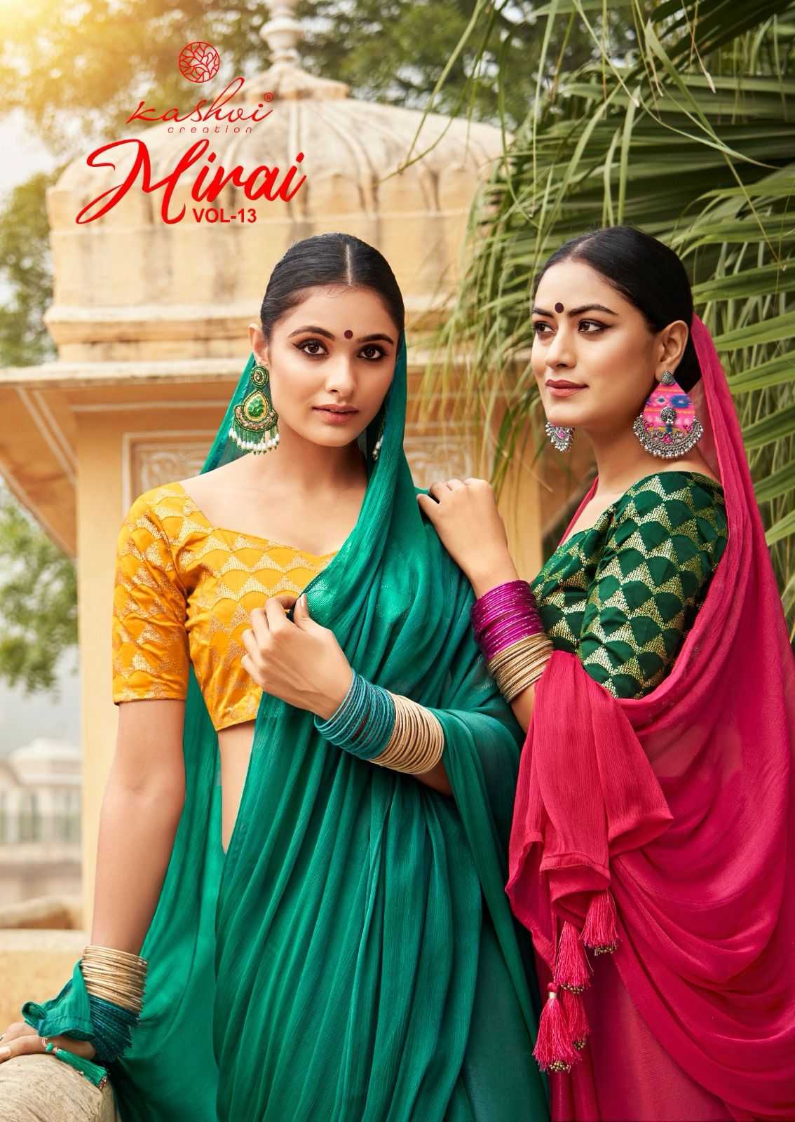kashvi creation mirai vol 13 fancy silk saress wholesaler 