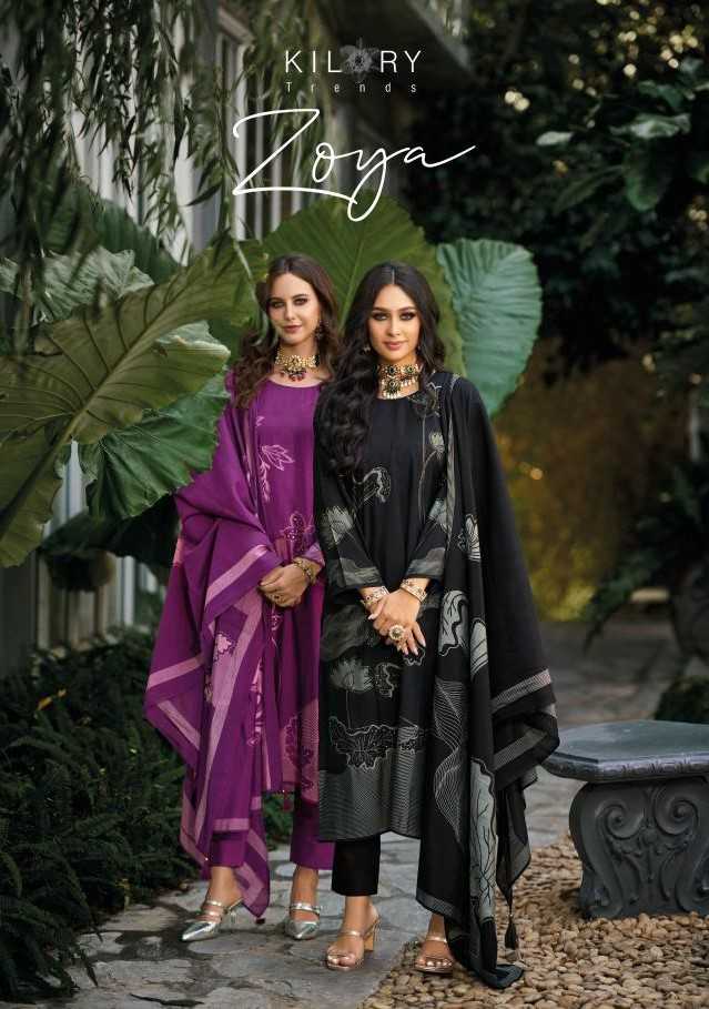 kilory trends zoya muslin digital print handwork unstitch salwar kameez