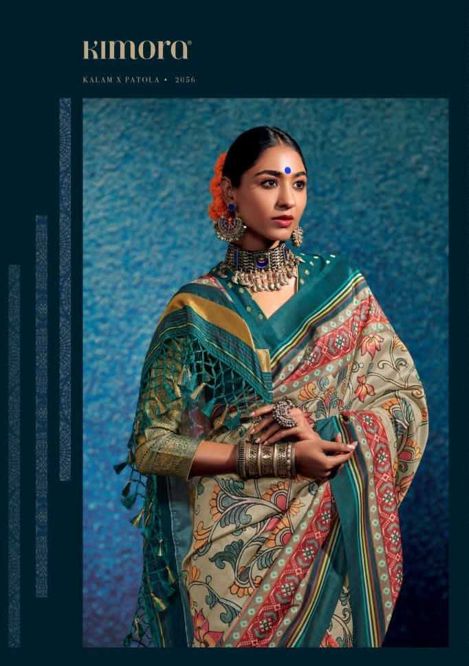 kimora present kalam x patola 2056-2059 designer festive wear patola saree collection