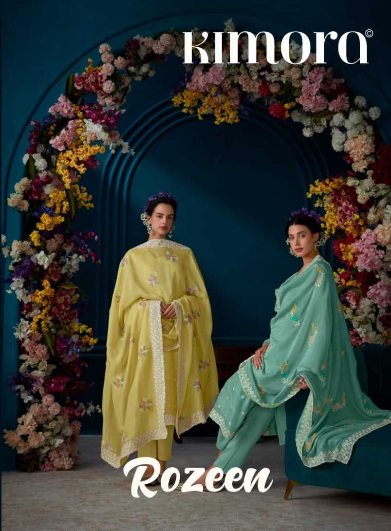 kimora rozeen exclusive collection designer festive wear dress material 