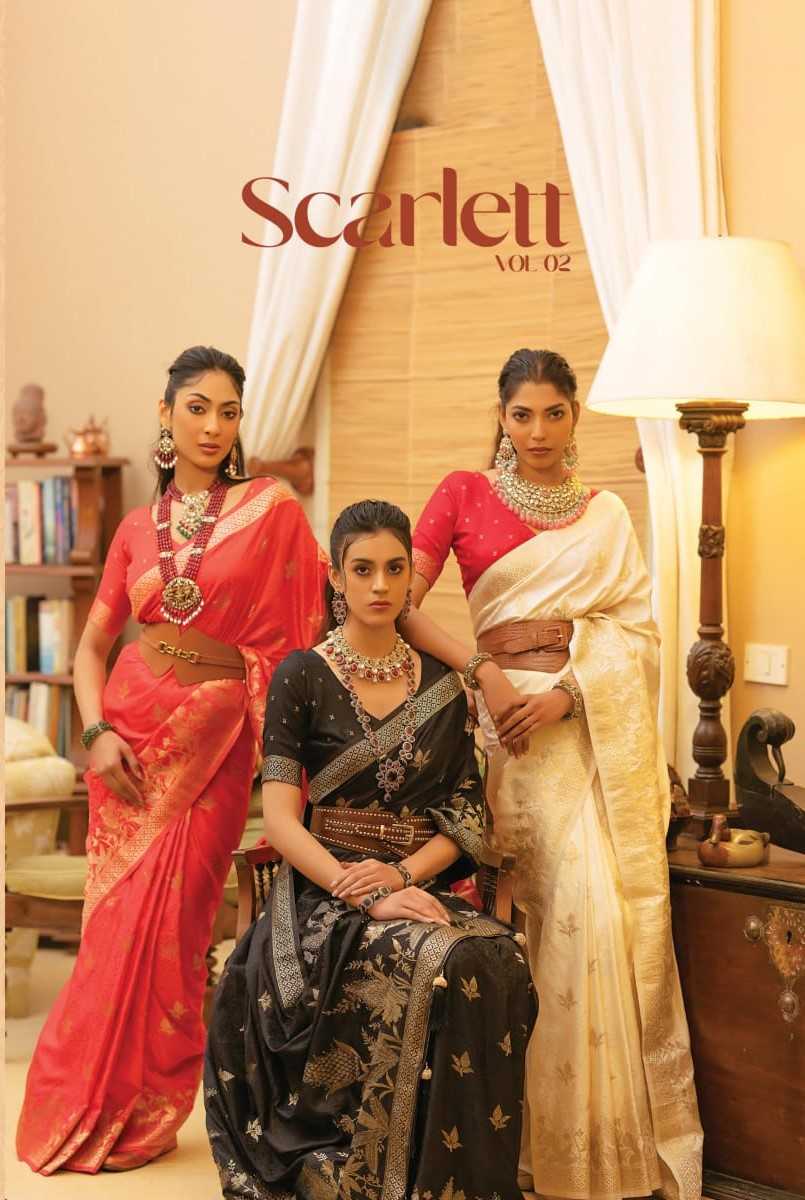 kira creation scarlet vol 2 2201-2210 satin fabric designer occasion wear sarees