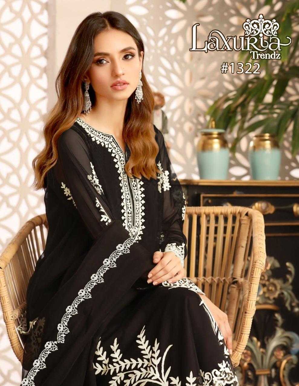 laxuria 1322 readymade designer pakistani kurti pant with organza dupatta