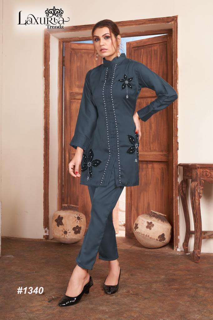 laxuria 1340 readymade fancy western cord set