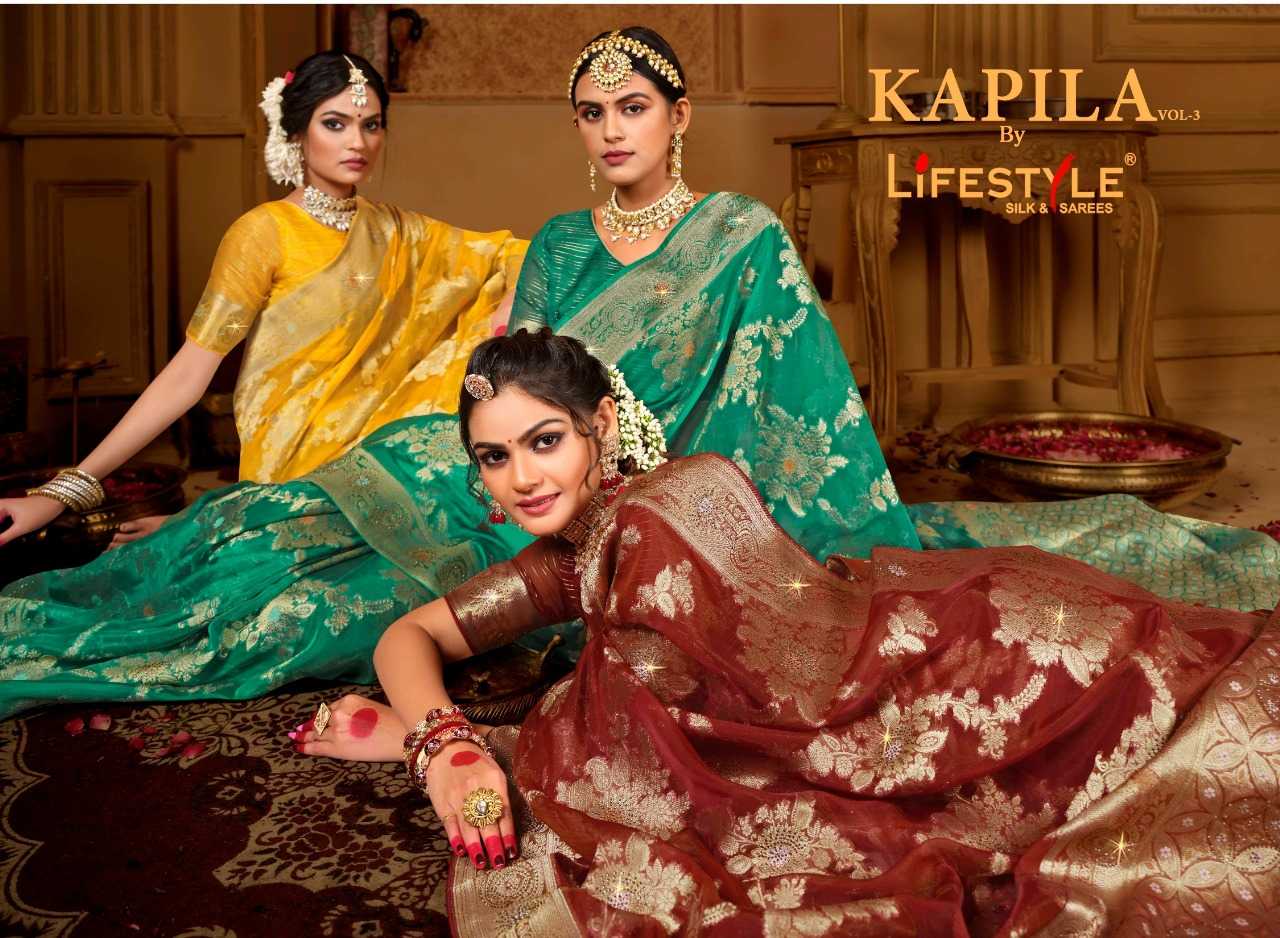 lifestyle kapila vol 3 27231-27234 wedding wear beautiful sarees