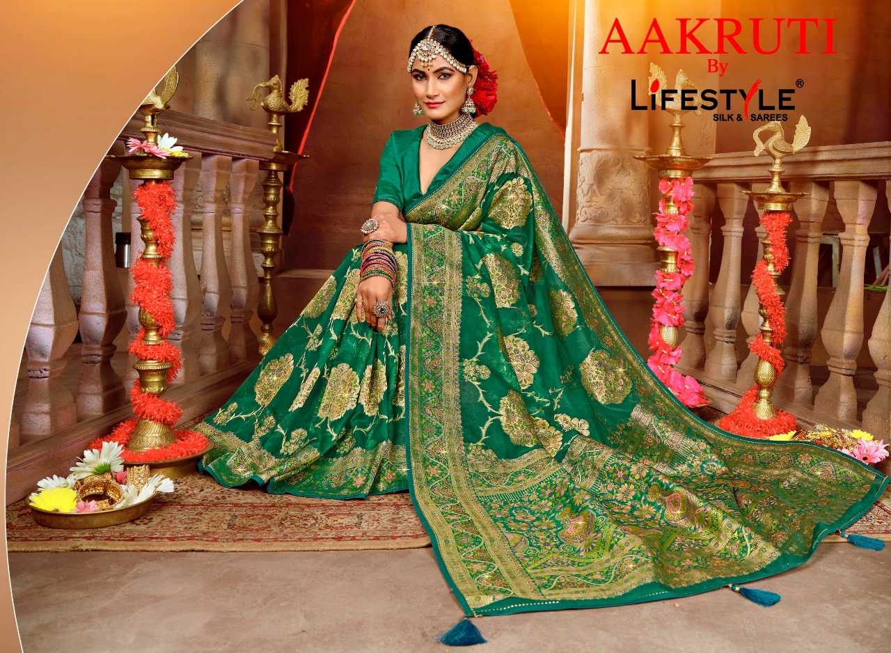 lifestyle sarees aakruti traditional wedding wear sarees supplier