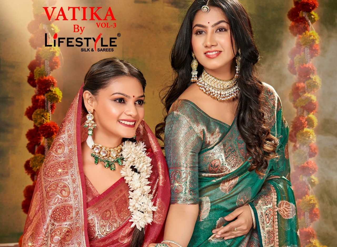 lifestyle vatika vol 3 fancy function wear elegant sarees