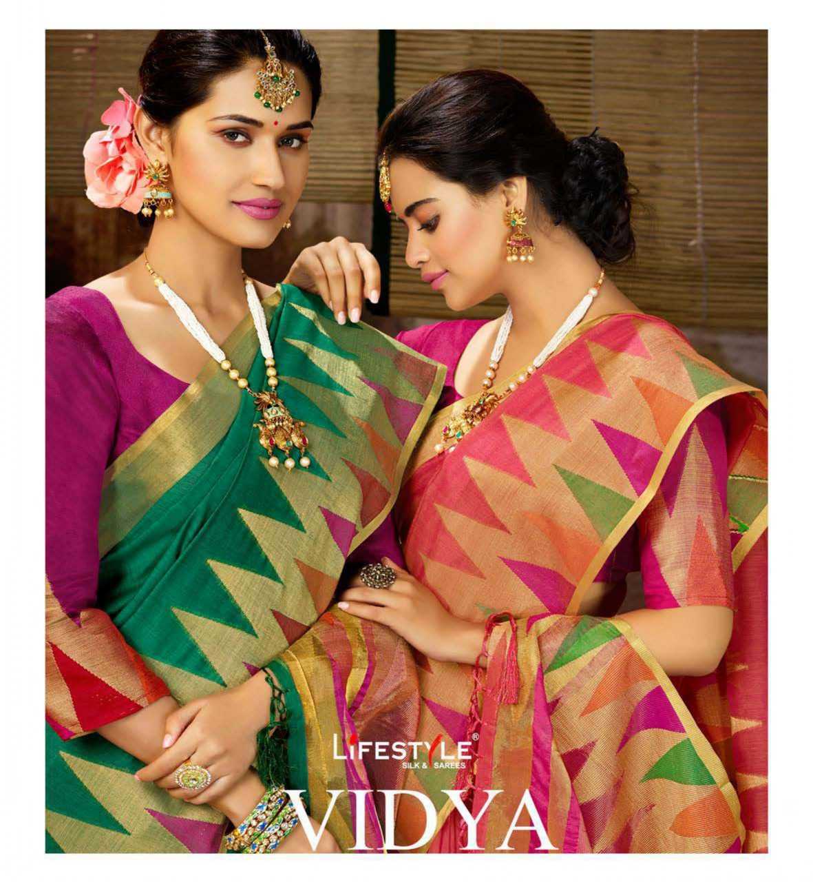 lifestyle vidya 66161-66166 beautiful festive wear sarees