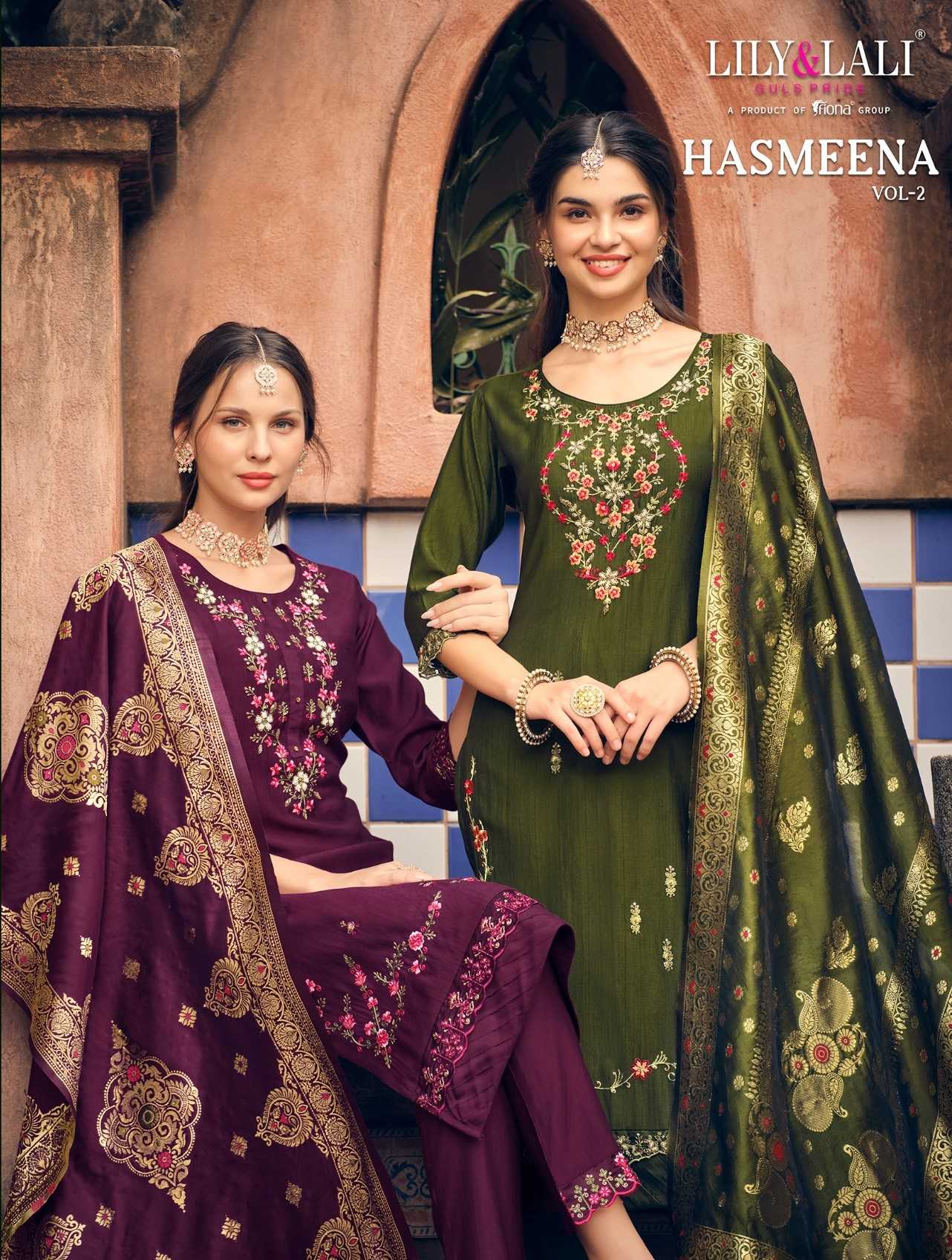 lily and lali hasmeena vol 2 fullstitch designer occasion wear beautiful work ladies suit