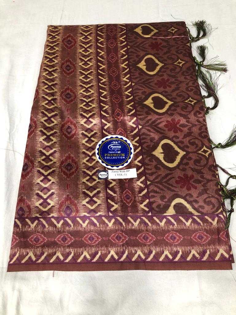 meena prints zarna bp part 2 fancy tussar silk sarees