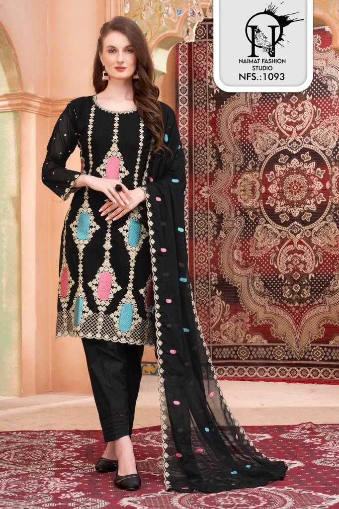 naimat 1093 pakistani designer embroidery work kurti pant dupatta