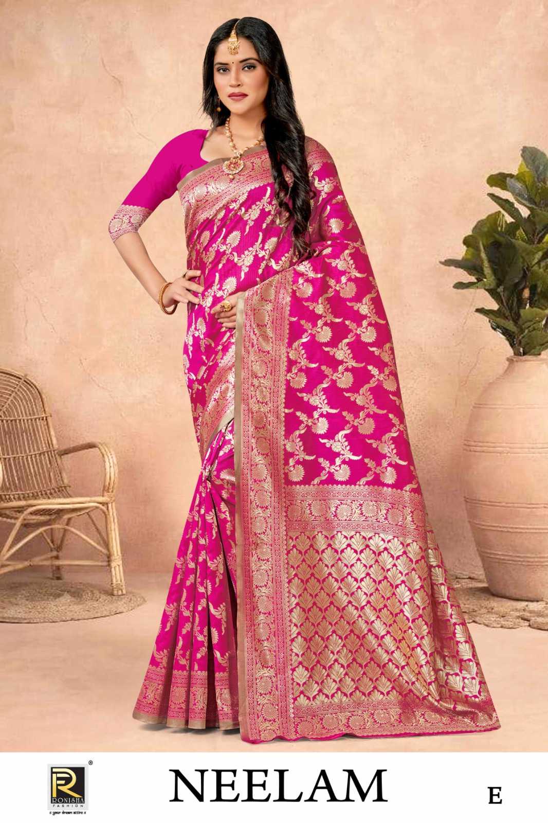 NEELAM  BY RANJNA SAREE BANARASI SILK PREMIUM FABRICS SUPER HIT COLLECTION SAREES