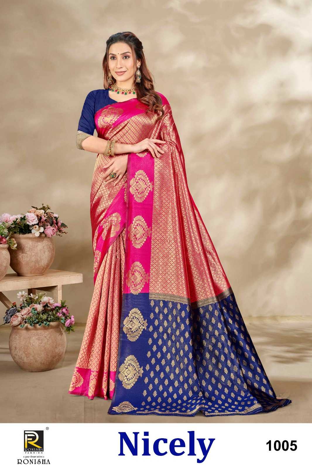 NICELY  BY RANJNA SAREE BANARASI SILK PREMIUM FABRICS SUPER HIT COLLECTION SAREES
