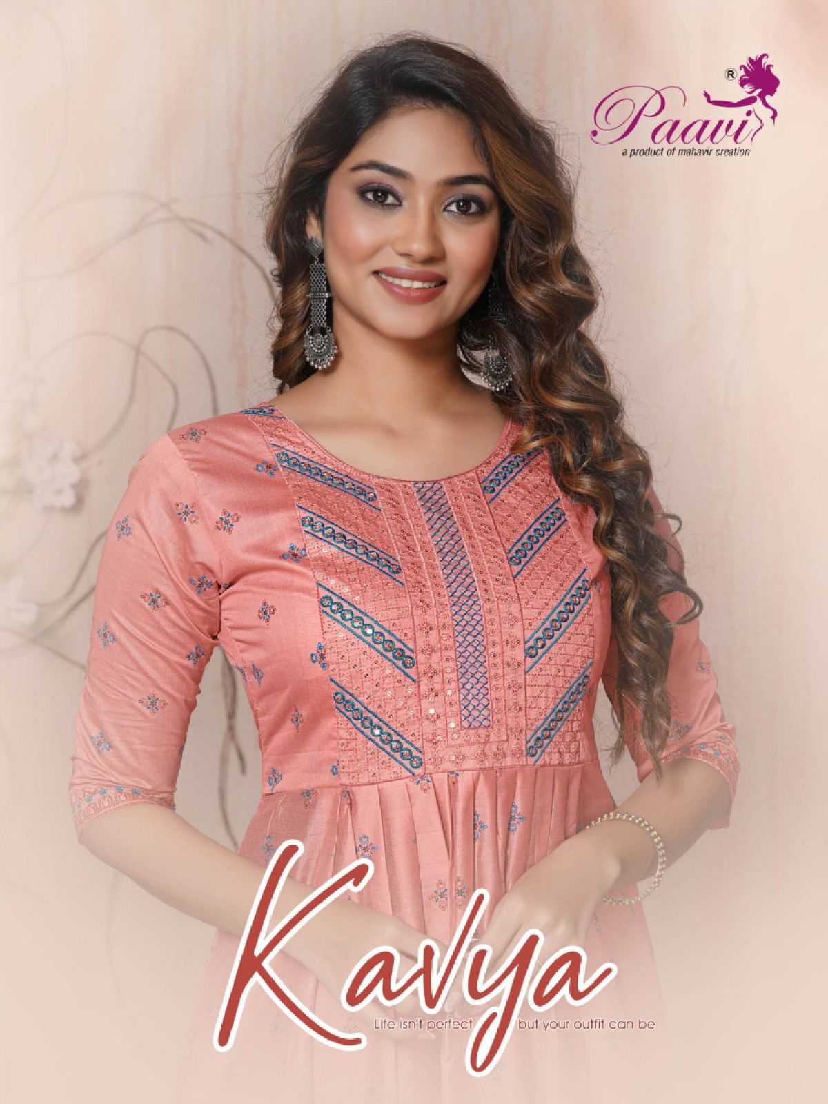 PAAVI KAVYA Modal silk KURTI CATALOG WHOLESALER BEST RATE