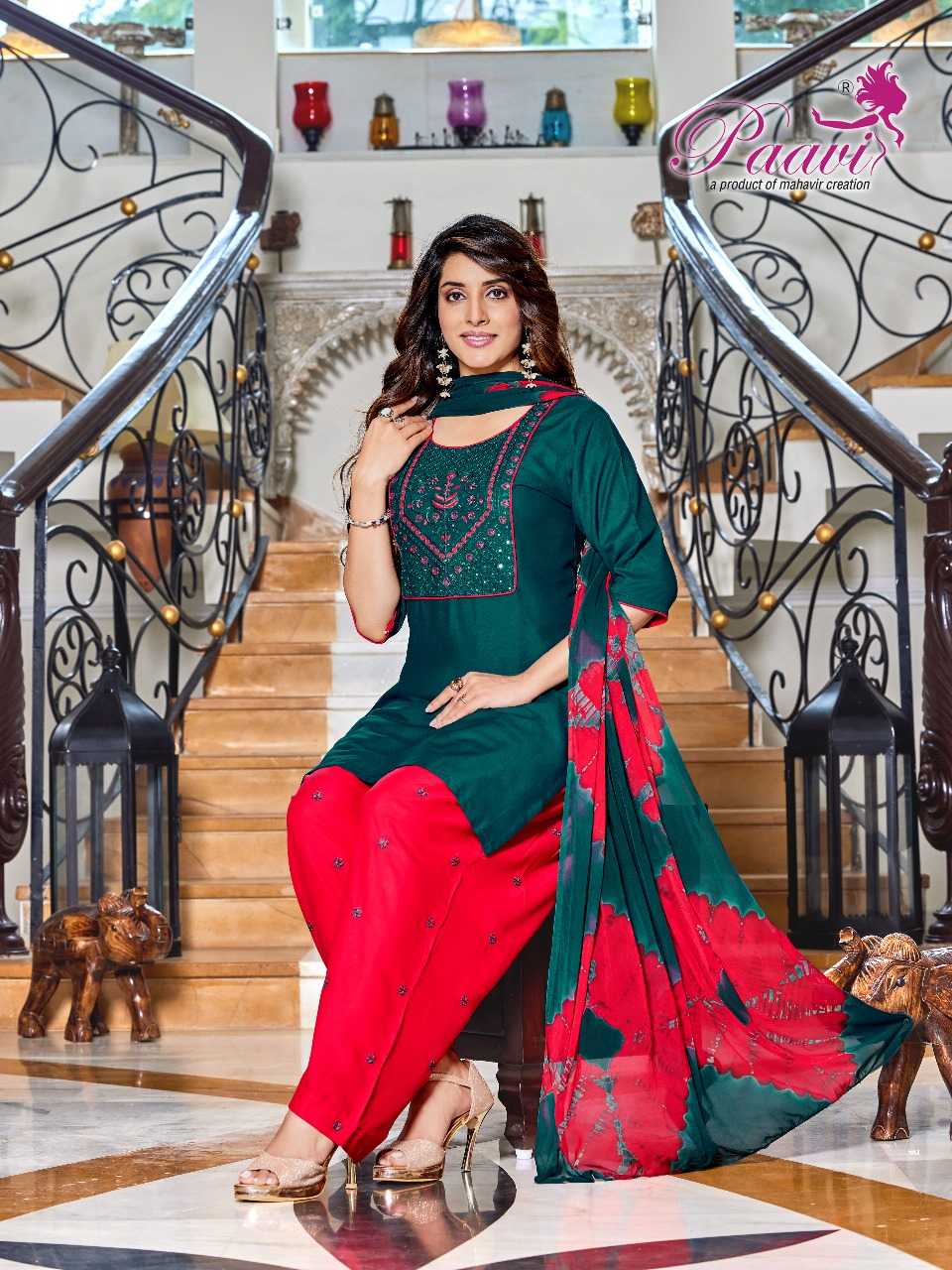 paavi pankh vol 5 fullstitch beautiful patiyala style salwar kameez