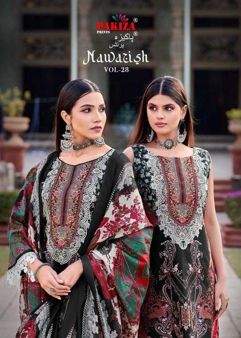 pakiza prints nawazish vol 28 beautiful lawn collection pakistani unstitch suits