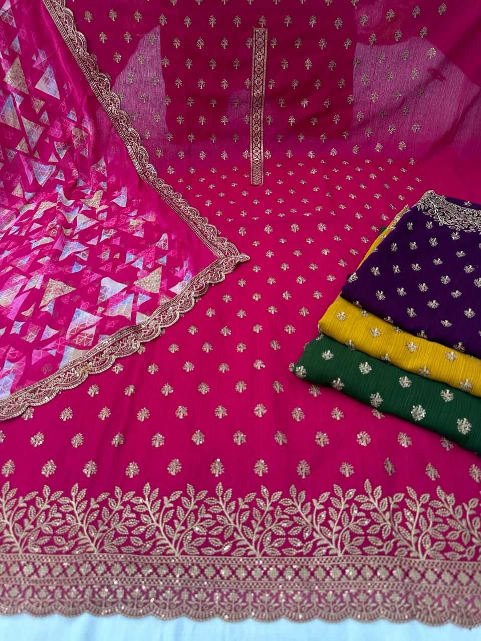 pr true caller designer festive wear unstitch salwar kameez 