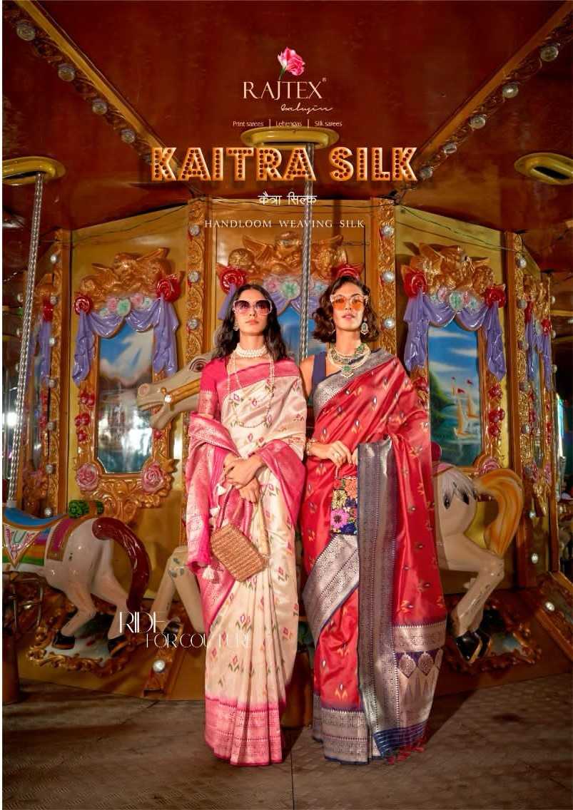 rajtex kaitra silk 356001-356006 traditional handloom weaving silk festive wear sarees